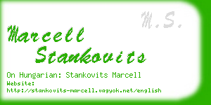 marcell stankovits business card